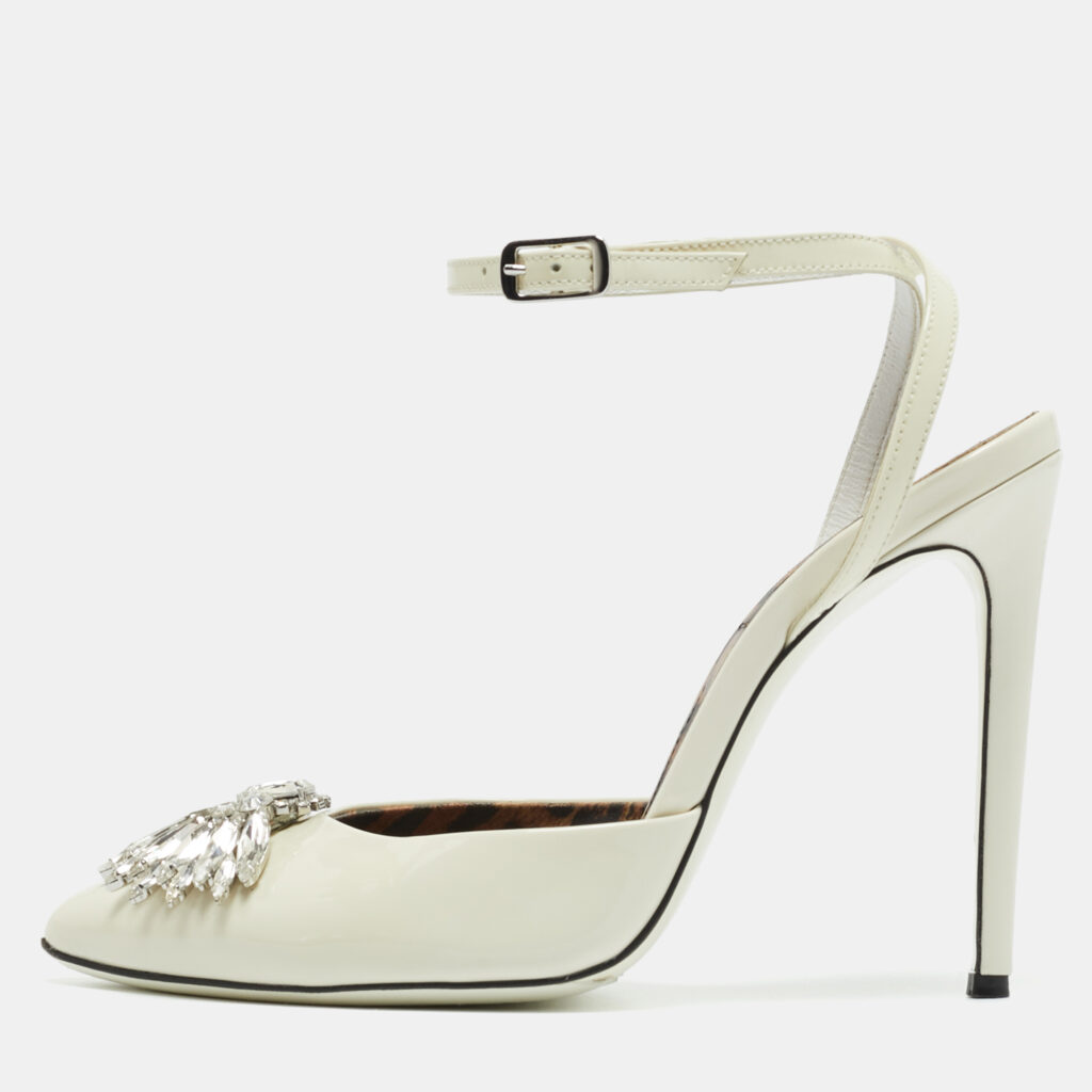 Philipp Plein White Patent Leather Vernice Pumps Size 40 Philipp Plein White Patent Leather Vernice Pumps Size 40