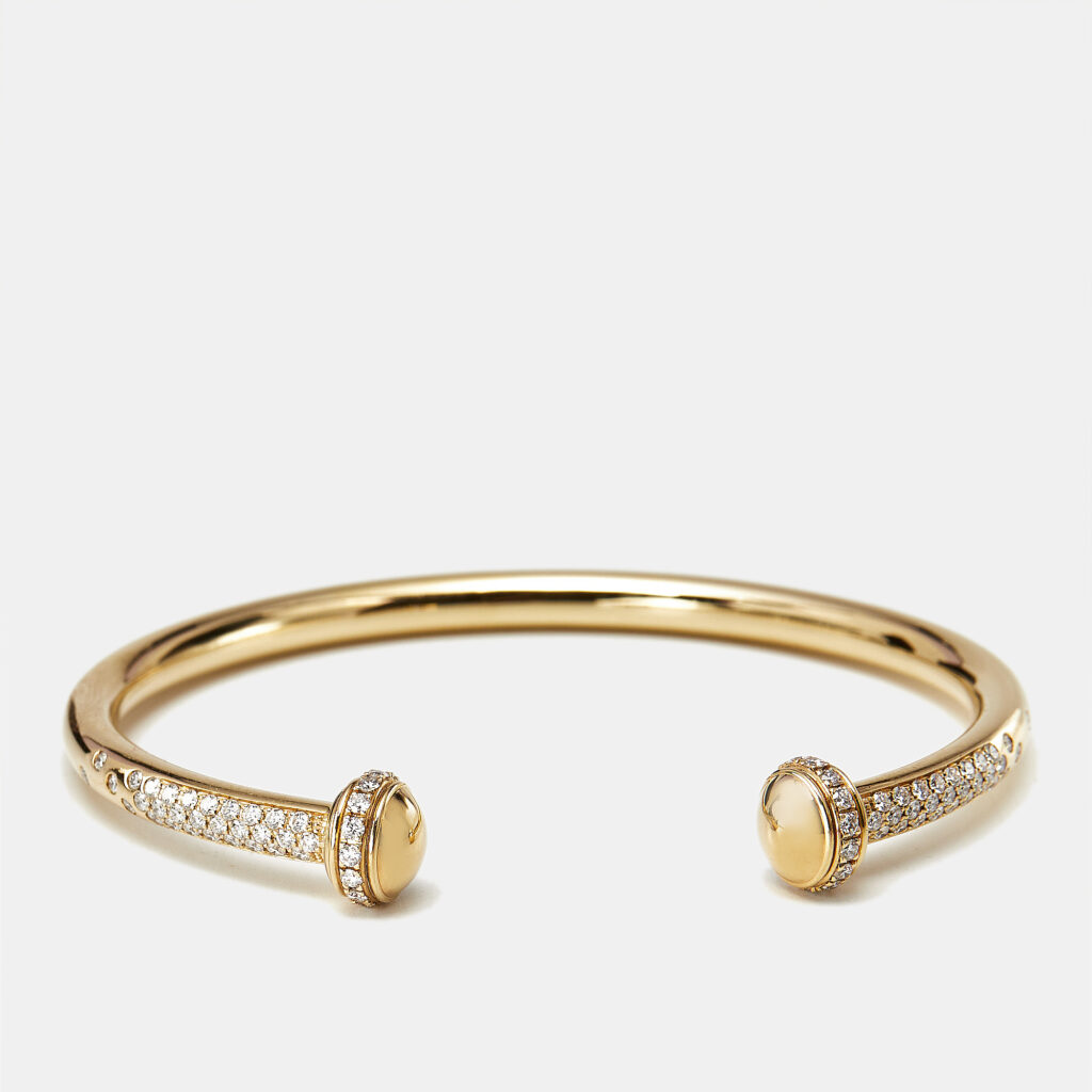 Piaget Possession Diamonds 18k Yellow Gold Open Cuff Bracelet 16 Piaget Possession Diamonds 18k Yellow Gold Open Cuff Bracelet 16