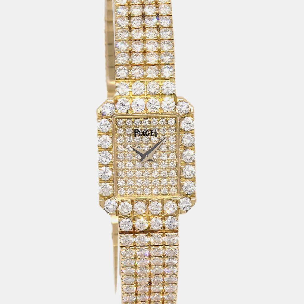 luxury-women-piaget-used-watches-p1229462-009.jpeg Piaget Limelight 15421 C626 Quartz Silver 18k Yellow Gold Women's Wristwatch 15 mm