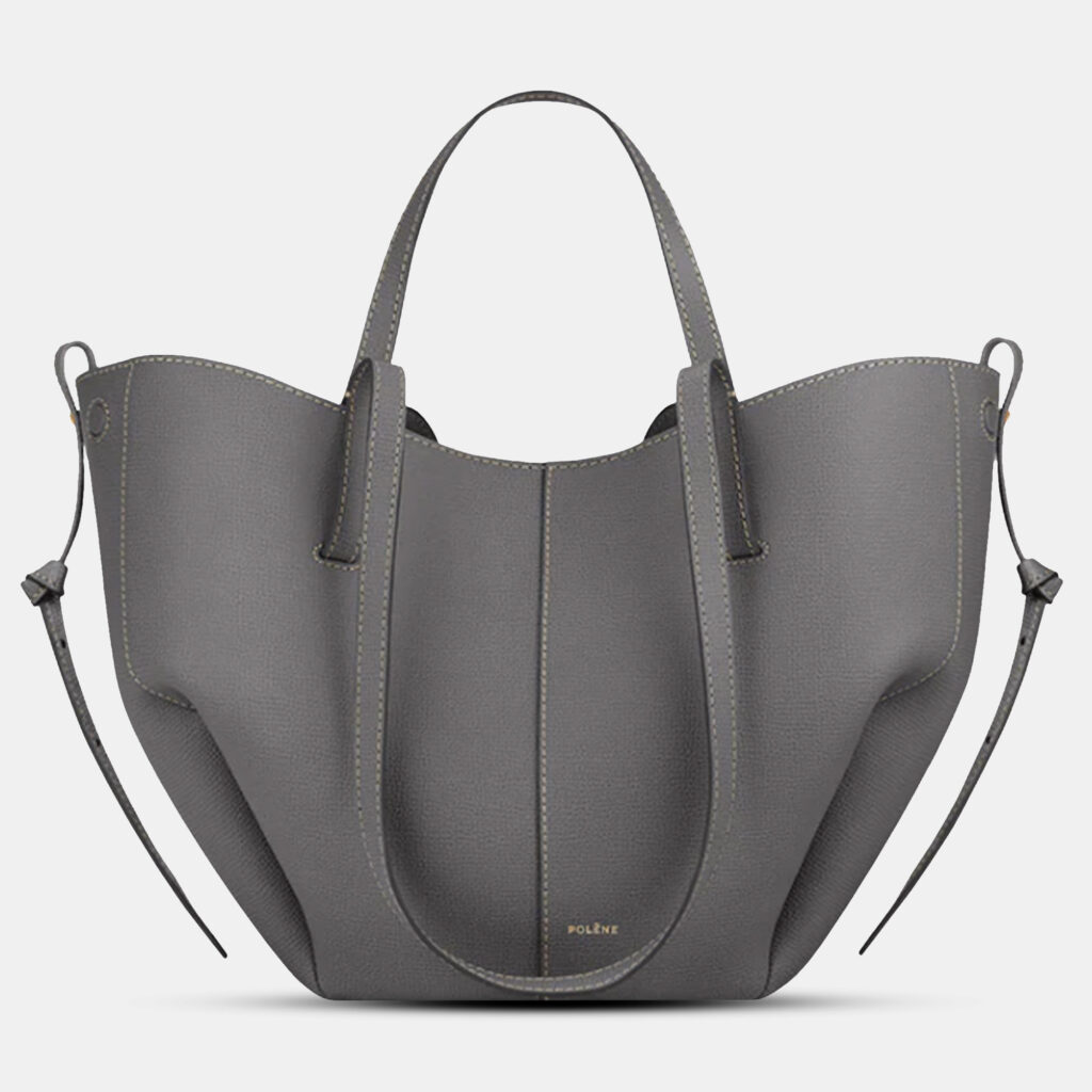 Polene Cyme Mini Grained Pebble Edition Calfskin Leather Shoulder Bag