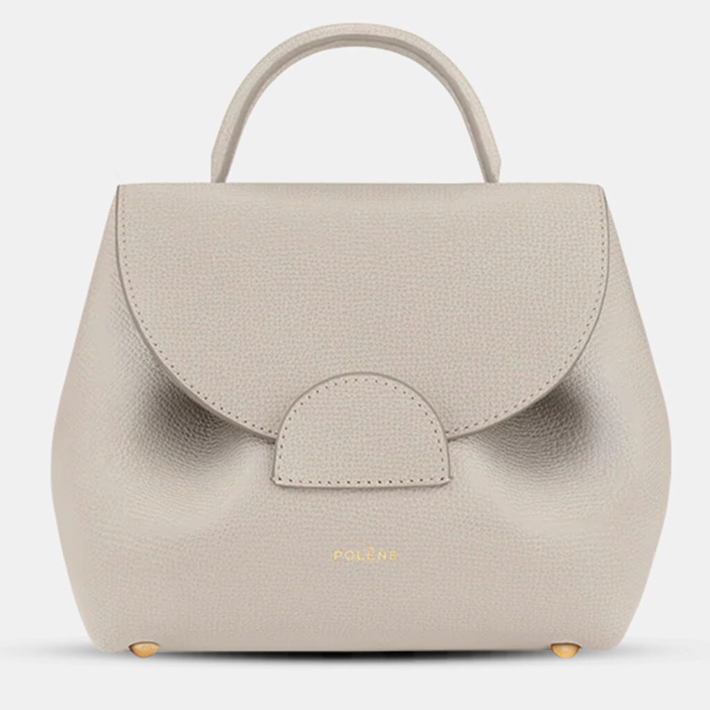 Polene Numero-un-nano Grained Chalk Edition Calfskin Handbag Polene Numero-un-nano Grained Chalk Edition Calfskin Handbag