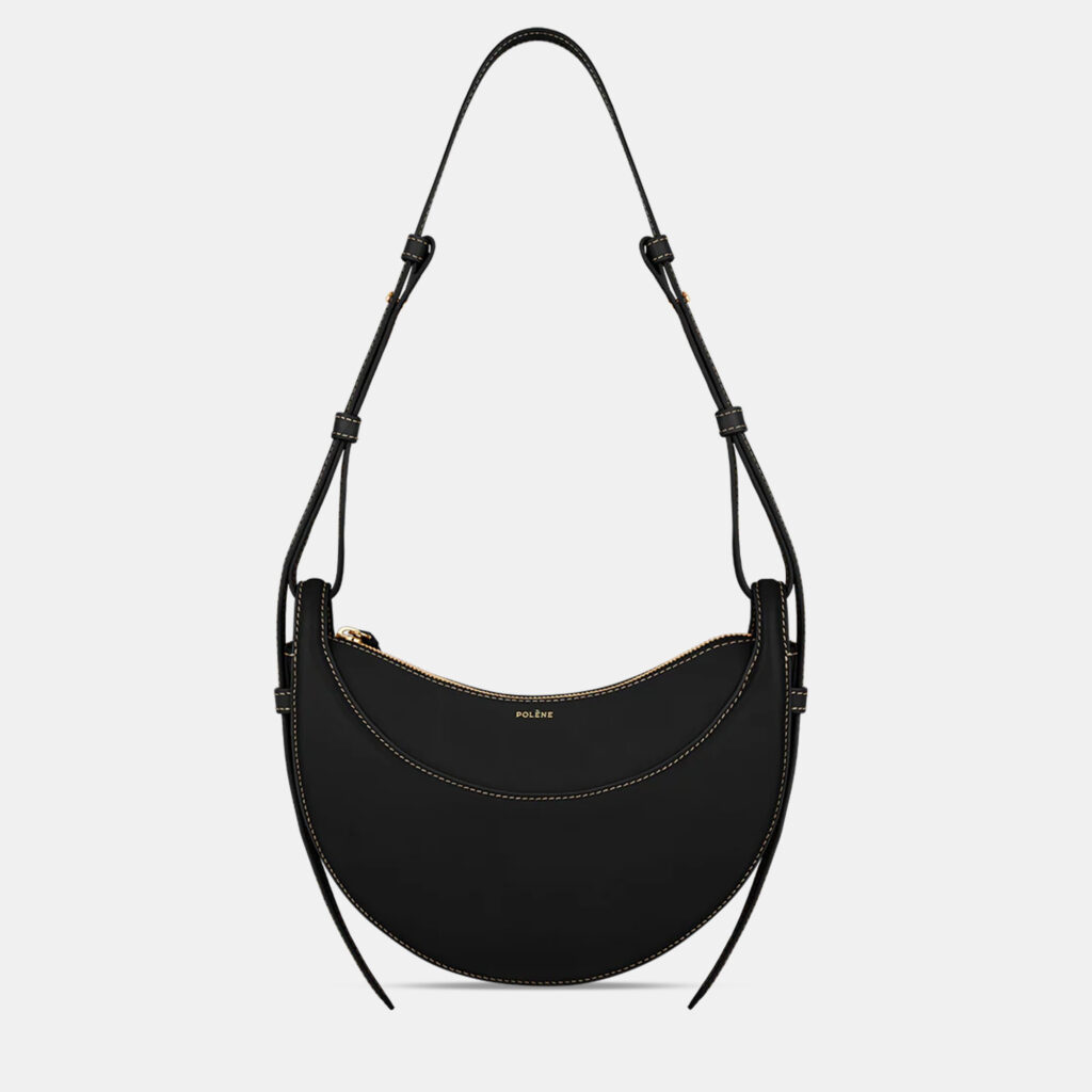 Polene Numero-Dix Smooth Black Edition Calfskin Handbag