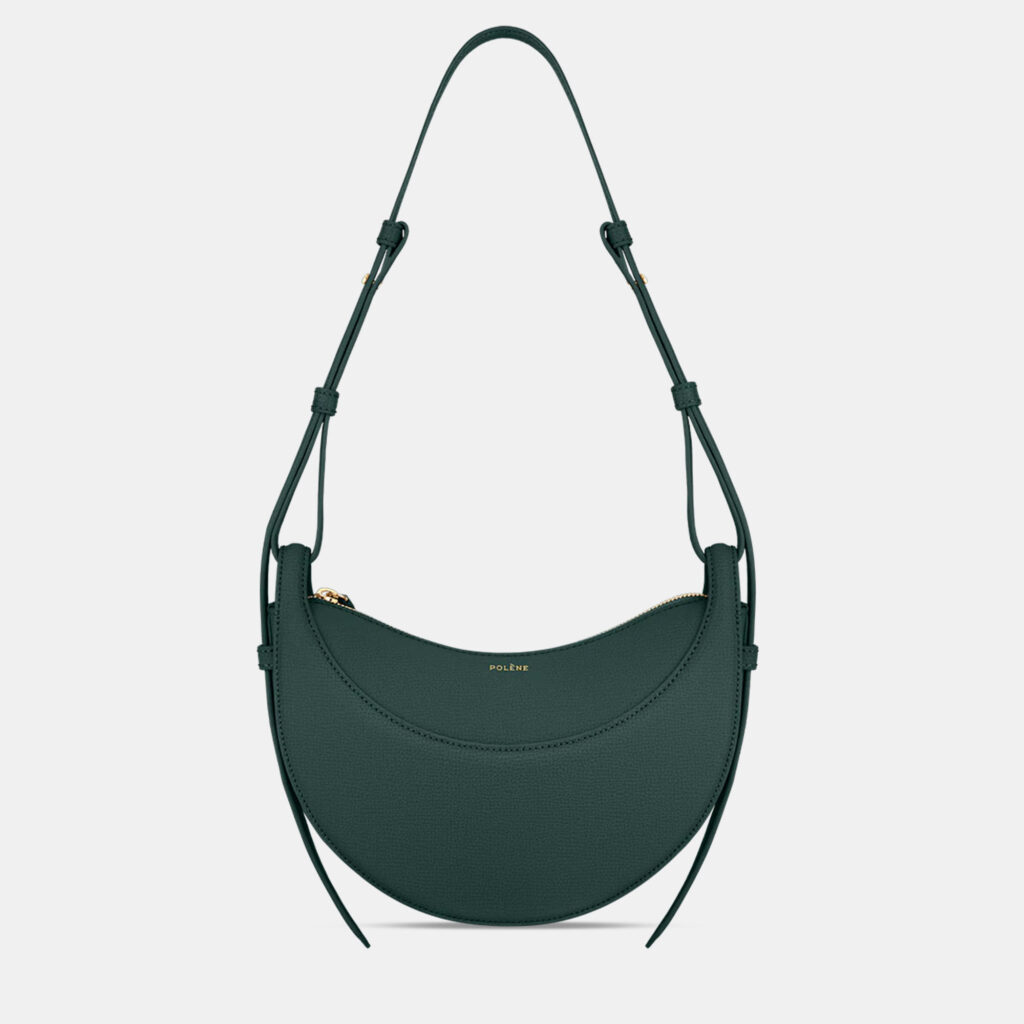 Polene Numero-Dix Grainy Green Edition Calfskin Handbag