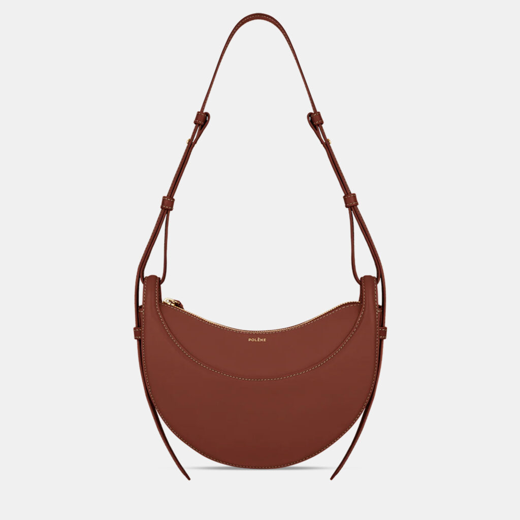 Polene Numero-Dix Smooth Cognac Edition Calfskin Handbag