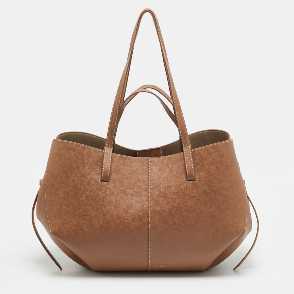 Polène Cyme Brown Leather Tote
