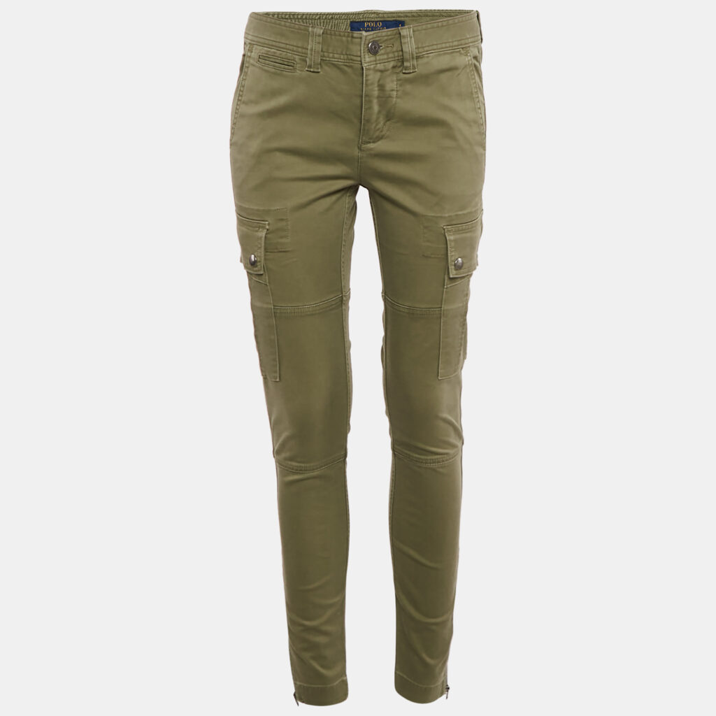 Polo Ralph Lauren Khaki Green Cotton Cargo Pants S Polo Ralph Lauren Khaki Green Cotton Cargo Pants S