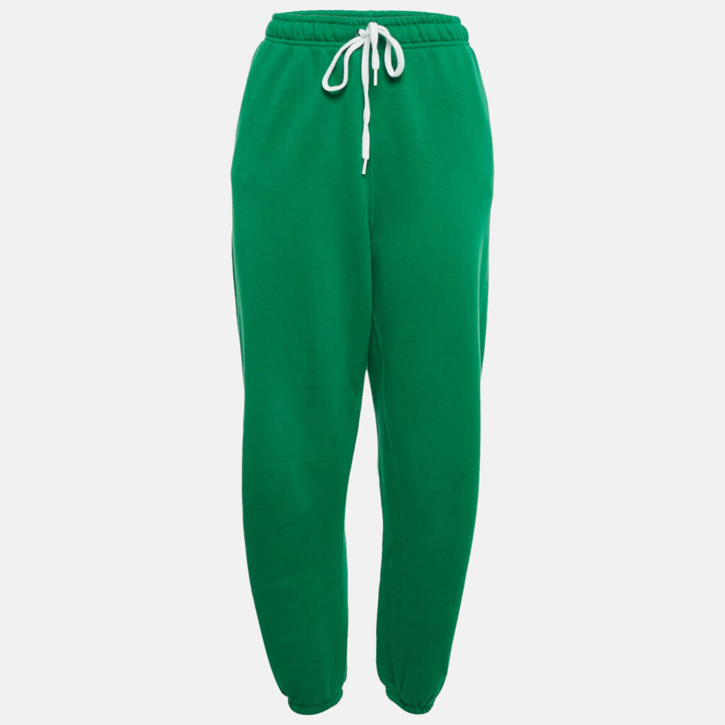 Polo Ralph Lauren Green Cotton Knit Sweatpants M Polo Ralph Lauren Green Cotton Knit Sweatpants M