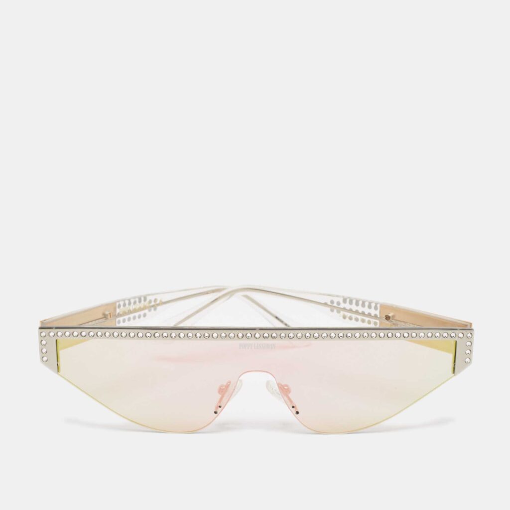 Poppy Lissiman White/Iridescent Space Party Crystals Shield Sunglasses Poppy Lissiman White/Iridescent Space Party Crystals Shield Sunglasses