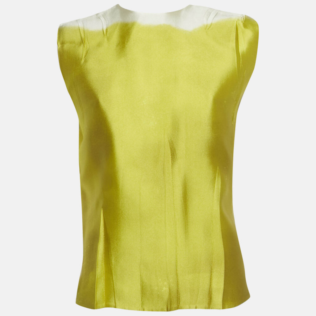 Prada Green Silk Blend Sleeveless Top S