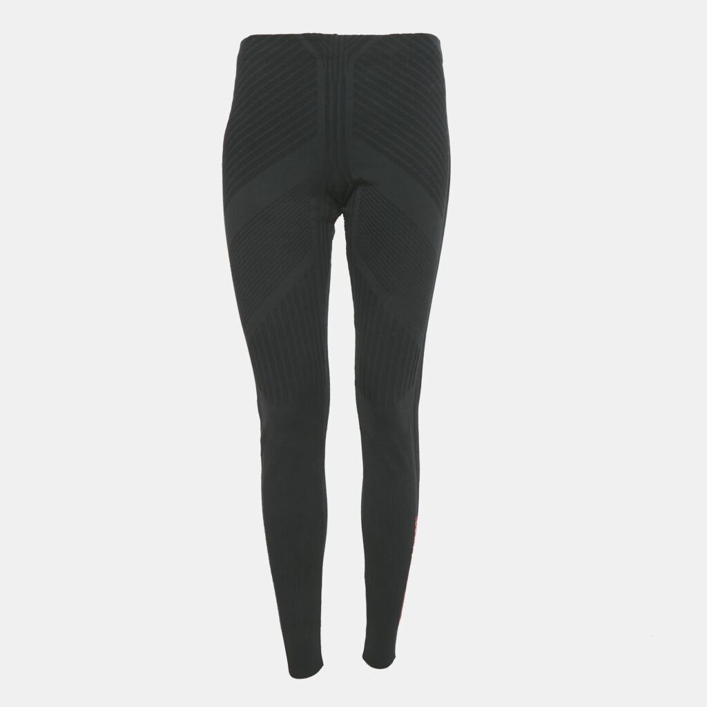 Prada Sports Black Logo Embroidered Technical Jersey leggings S