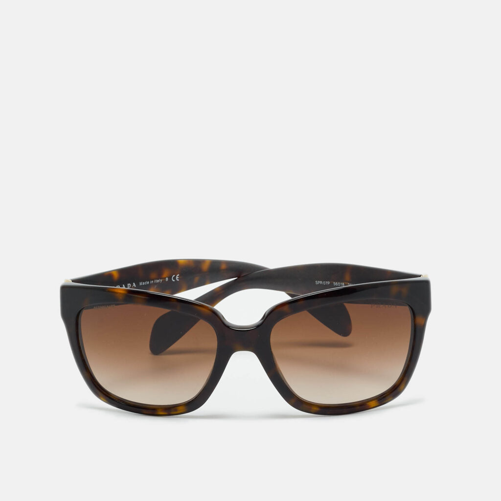Prada Tortoise Brown Gradient SPR 07P Square Sunglasses Prada Tortoise Brown Gradient SPR 07P Square Sunglasses