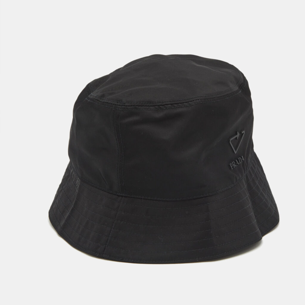 Prada Black Re-Nylon Bucket Hat S Prada Black Re-Nylon Bucket Hat S