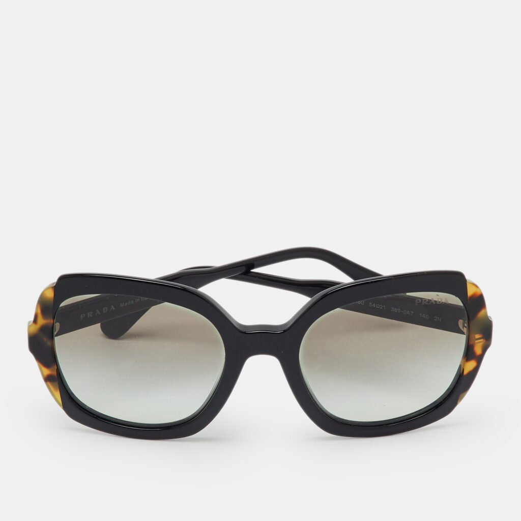 Prada Black/Brown Gradient SPR16U Square Sunglasses