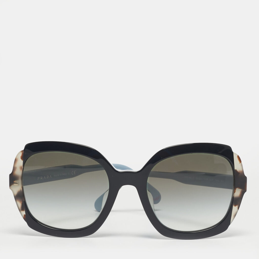 Prada Black/Blue Gradient SPR 16U F Square Sunglasses