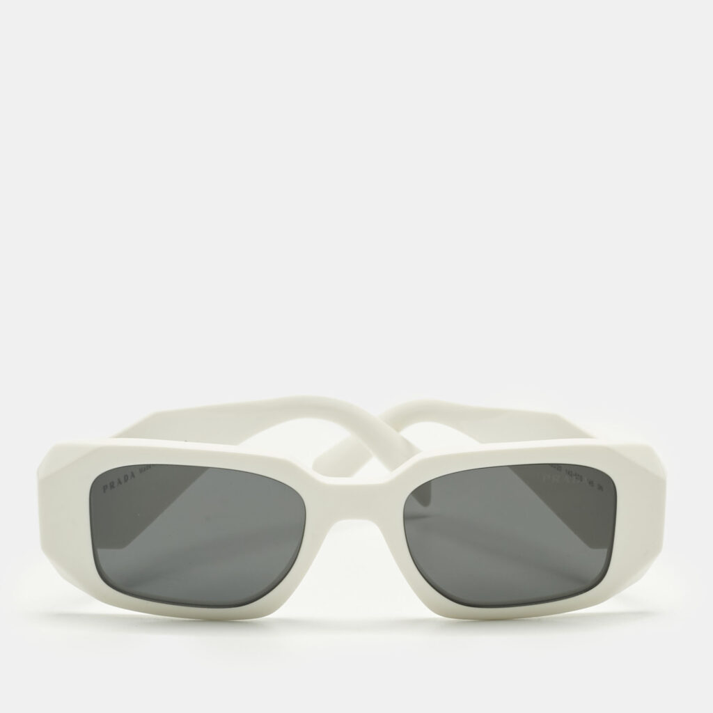 Prada White/Black SPR 17W Symbole Rectangle Sunglasses Prada White/Black SPR 17W Symbole Rectangle Sunglasses