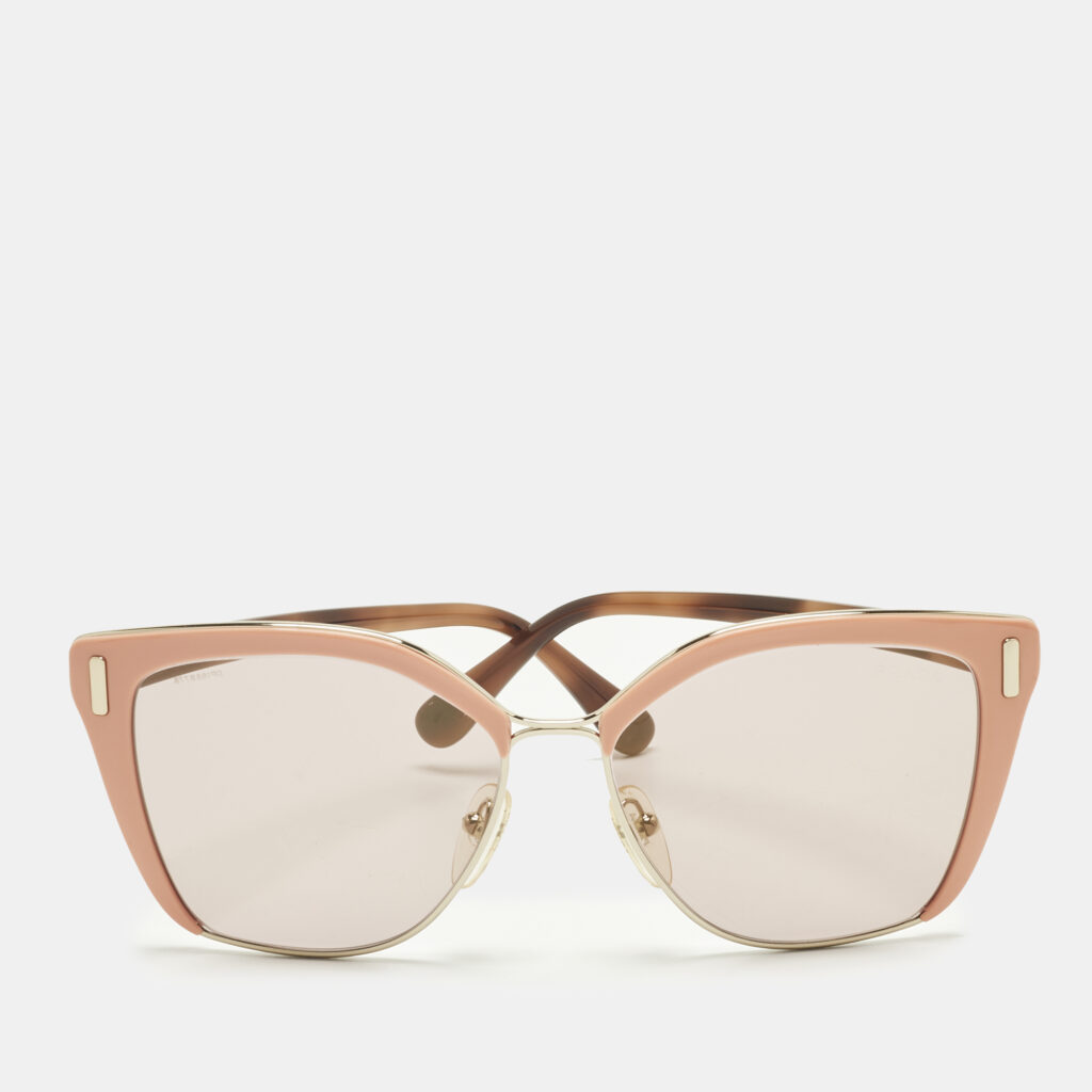 Prada Peach/Tortoise Brown Gradient SPR 56T Butterfly Sunglasses Prada Peach/Tortoise Brown Gradient SPR 56T Butterfly Sunglasses