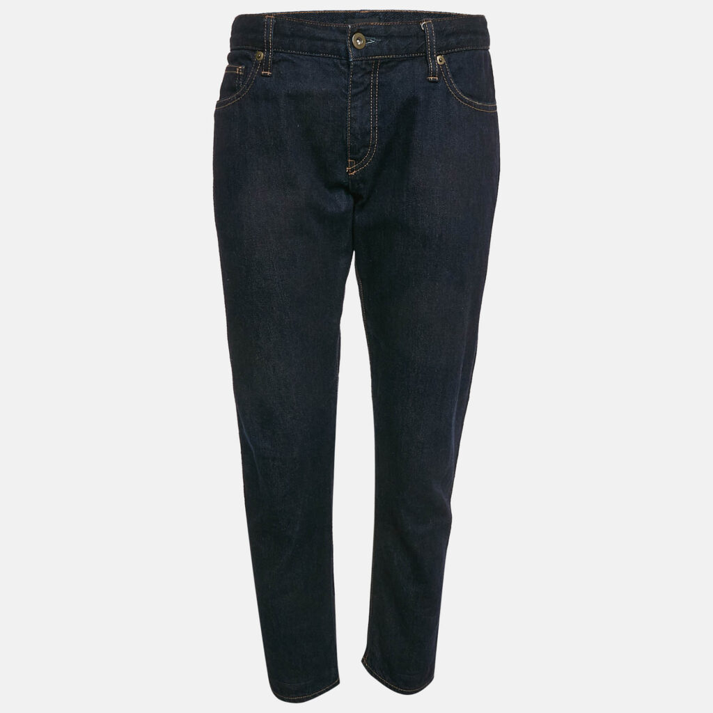 Prada Navy Blue Denim Low Rise Jeans L Waist 35" Prada Navy Blue Denim Low Rise Jeans L Waist 35"