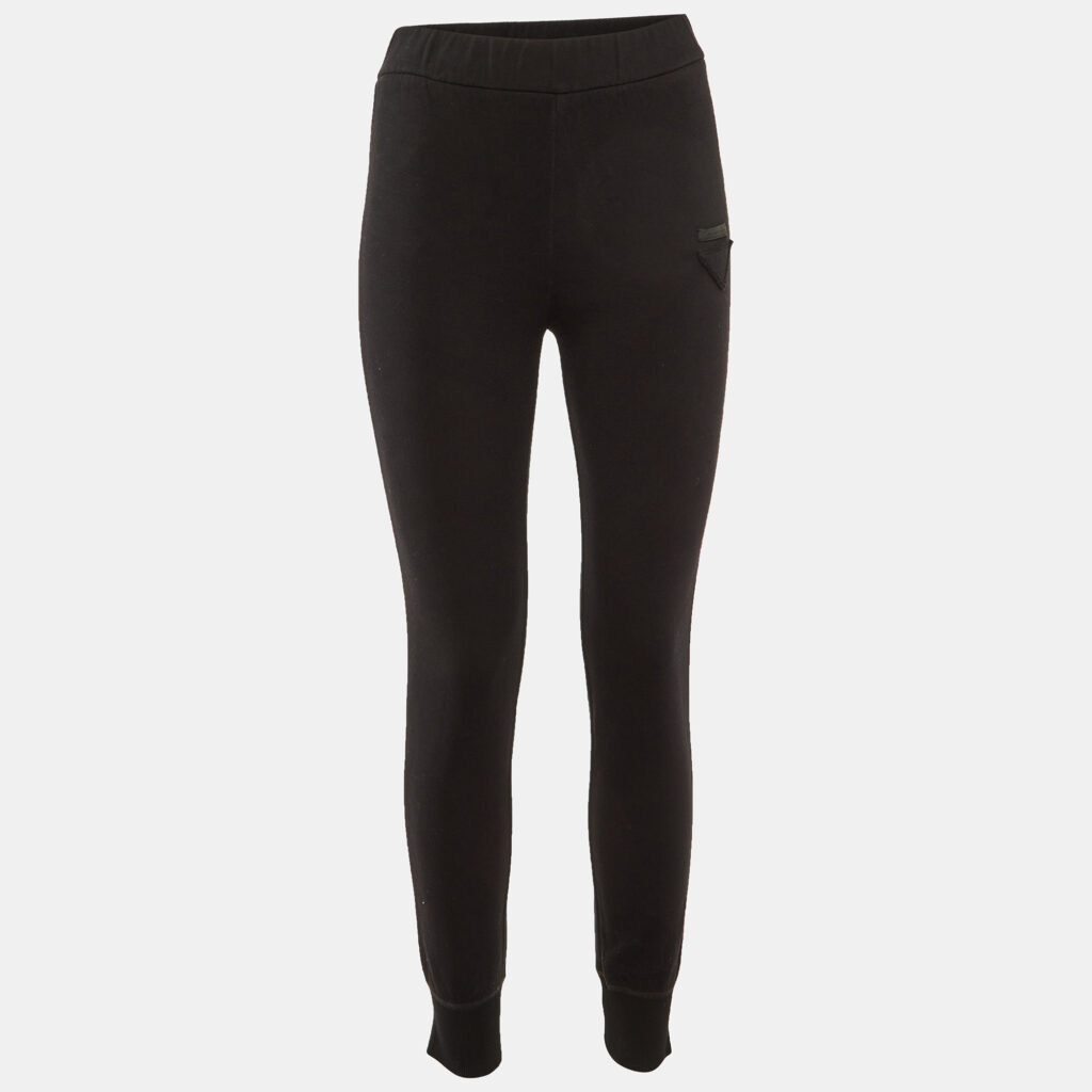 Prada Black Cotton Track Trousers M Prada Black Cotton Track Trousers M