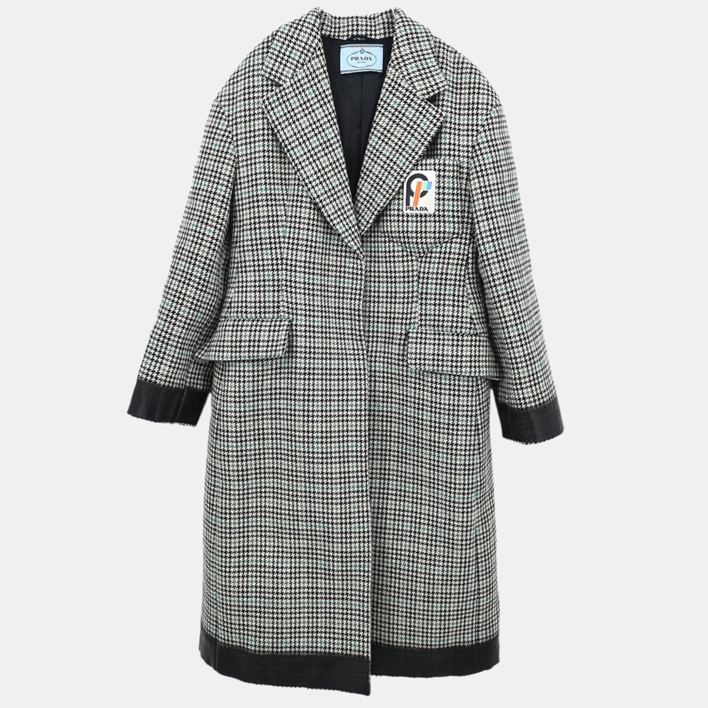 Prada Black Wool Coat Women Size 44 Prada Black Wool Coat Women Size 44