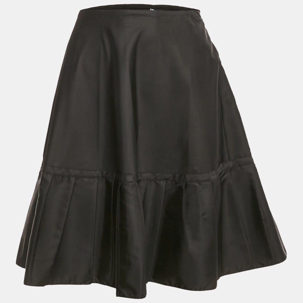 Prada Black Synthetic Pleated Short Skirt S Prada Black Synthetic Pleated Short Skirt S