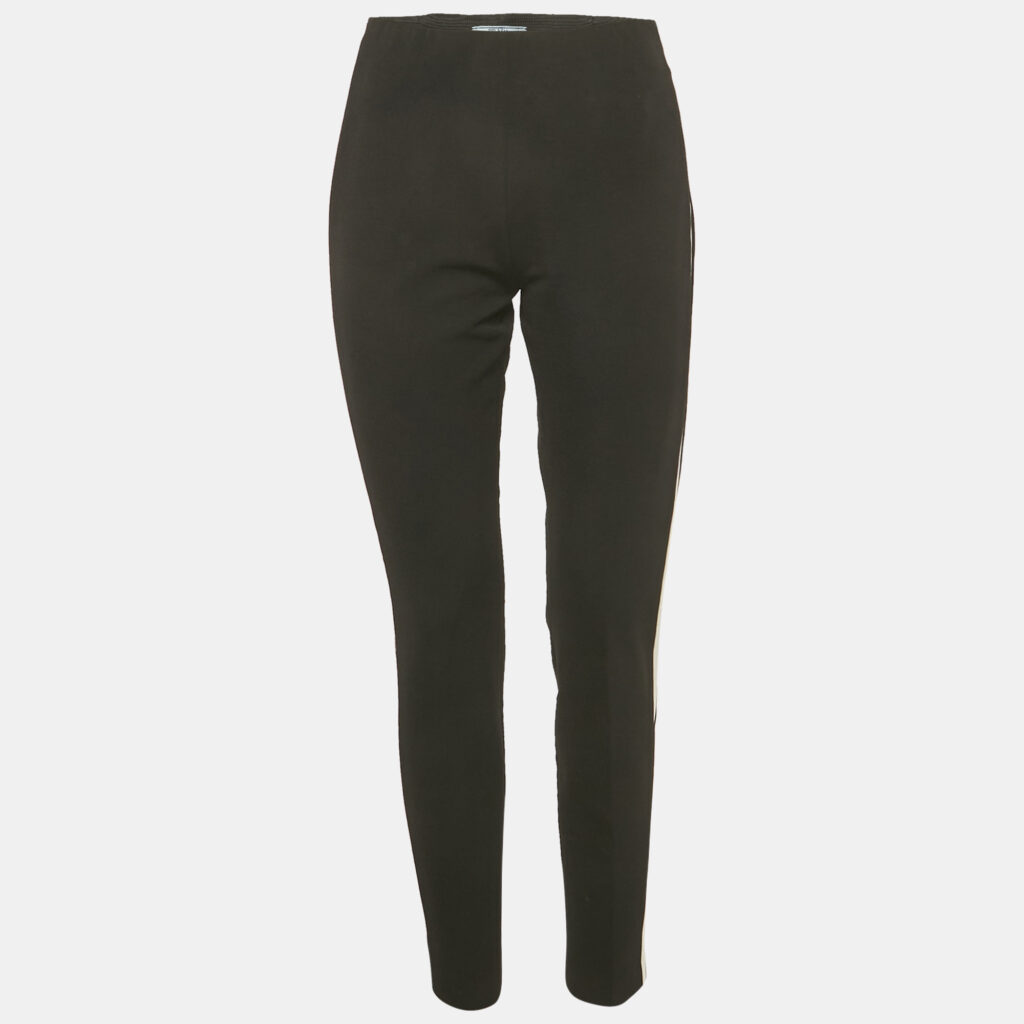 Prada Black Stretch Knit Trousers M