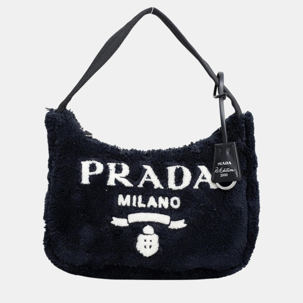 Prada Black Fabric Re- Edition 2000 Terry Bag Prada Black Fabric Re- Edition 2000 Terry Bag