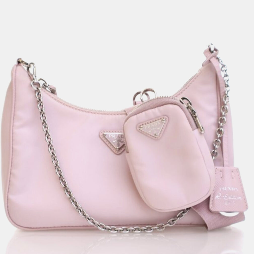 Prada Re-Edition 2005 Pink Nylon Shoulder Bag Prada Re-Edition 2005 Pink Nylon Shoulder Bag