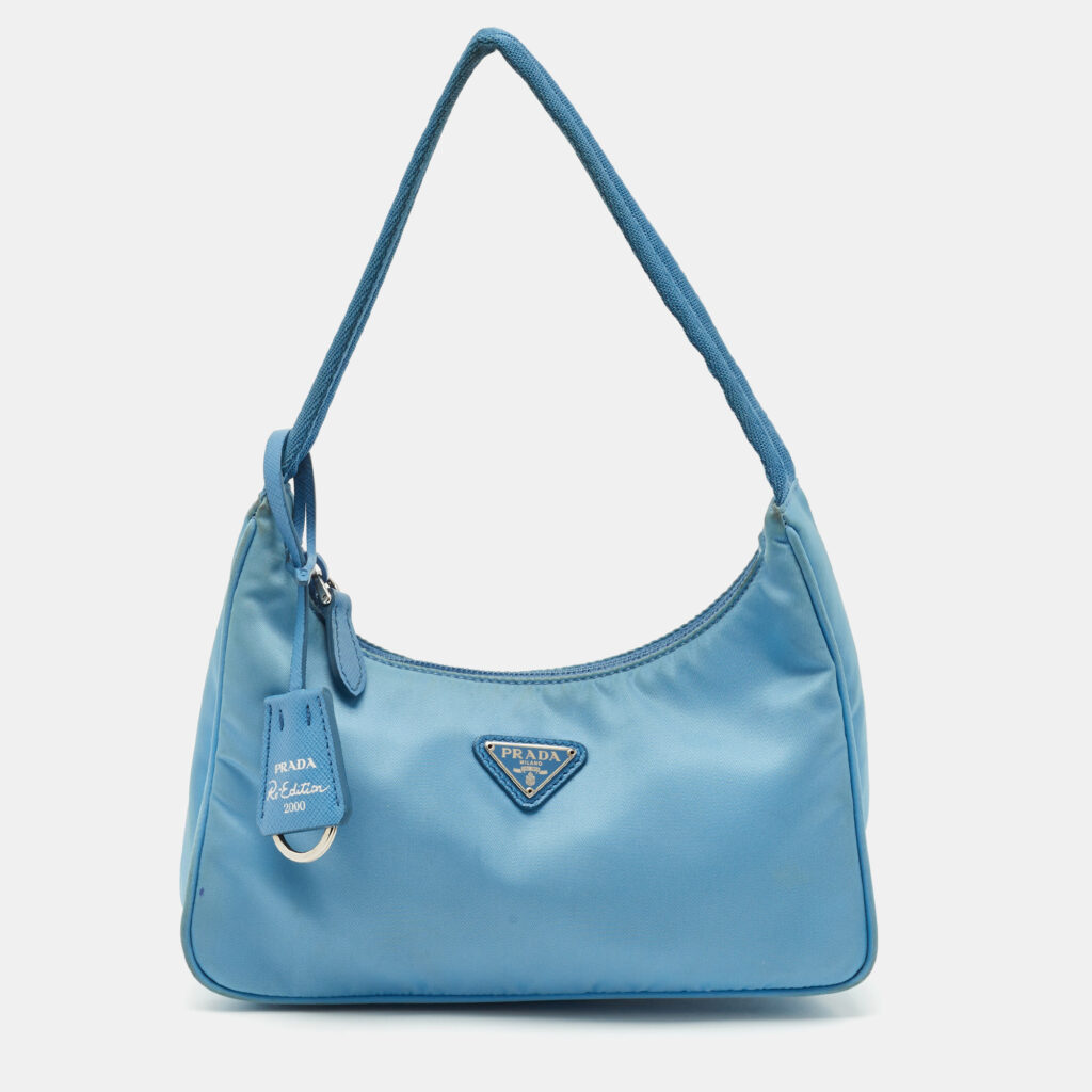 Prada Light Blue Nylon Re-Edition 2000 Shoulder Bag Prada Light Blue Nylon Re-Edition 2000 Shoulder Bag