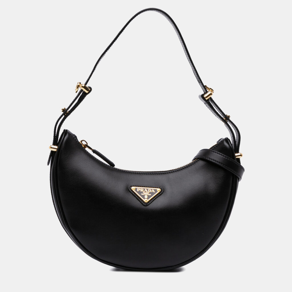Prada Black Small Soft Calf Arque Satchel Prada Black Small Soft Calf Arque Satchel