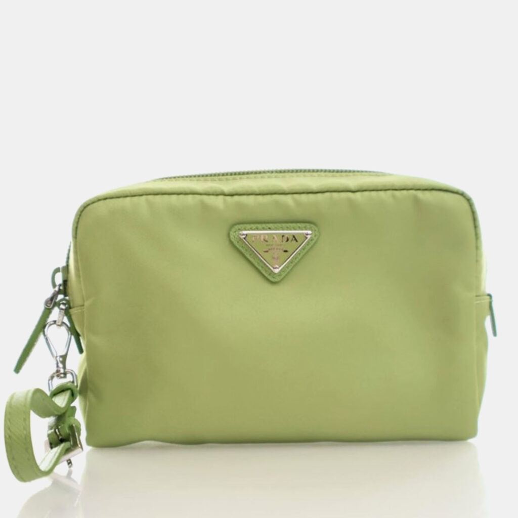 Prada Re-Nylon Small Green Nylon Pouch Bag Prada Re-Nylon Small Green Nylon Pouch Bag