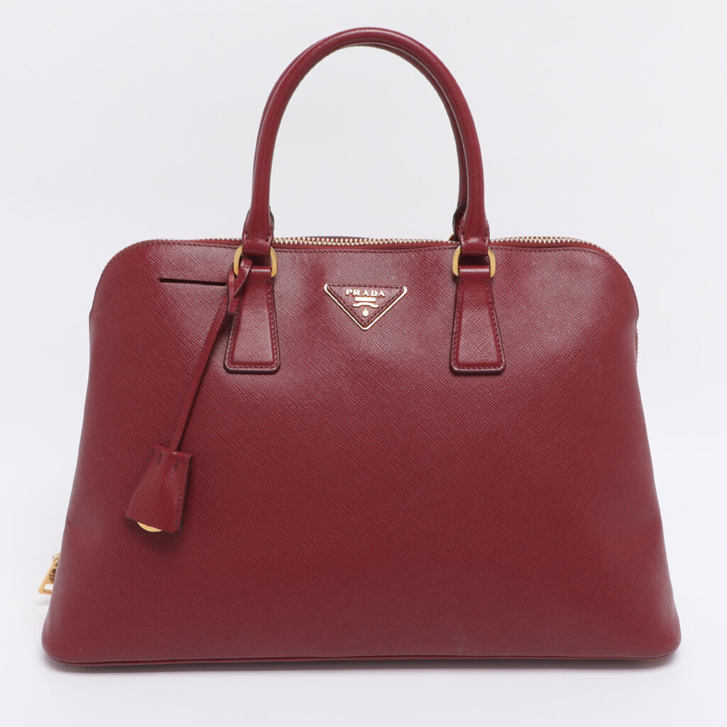 Prada Red Saffiano Lux Leather Promenade Satchel Prada Red Saffiano Lux Leather Promenade Satchel