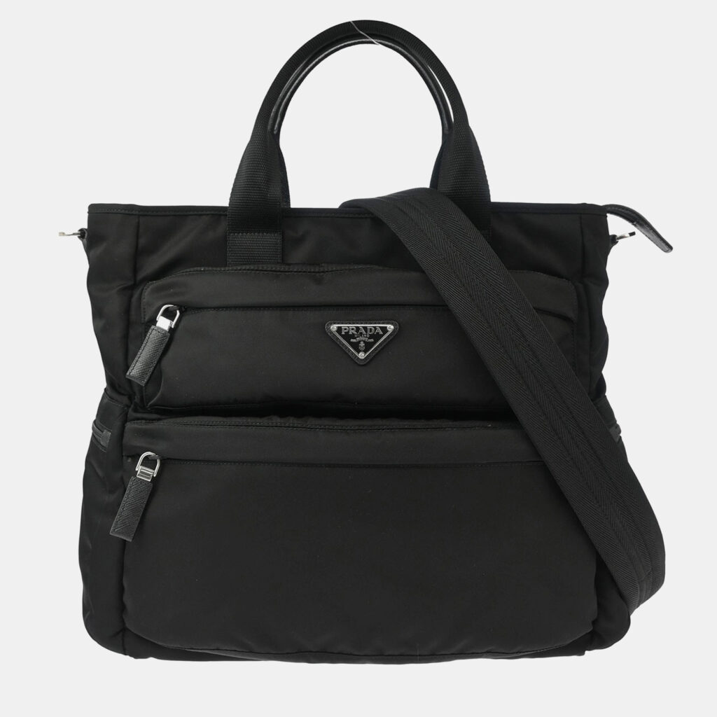 Prada Black Nylon Tote Bag Prada Black Nylon Tote Bag