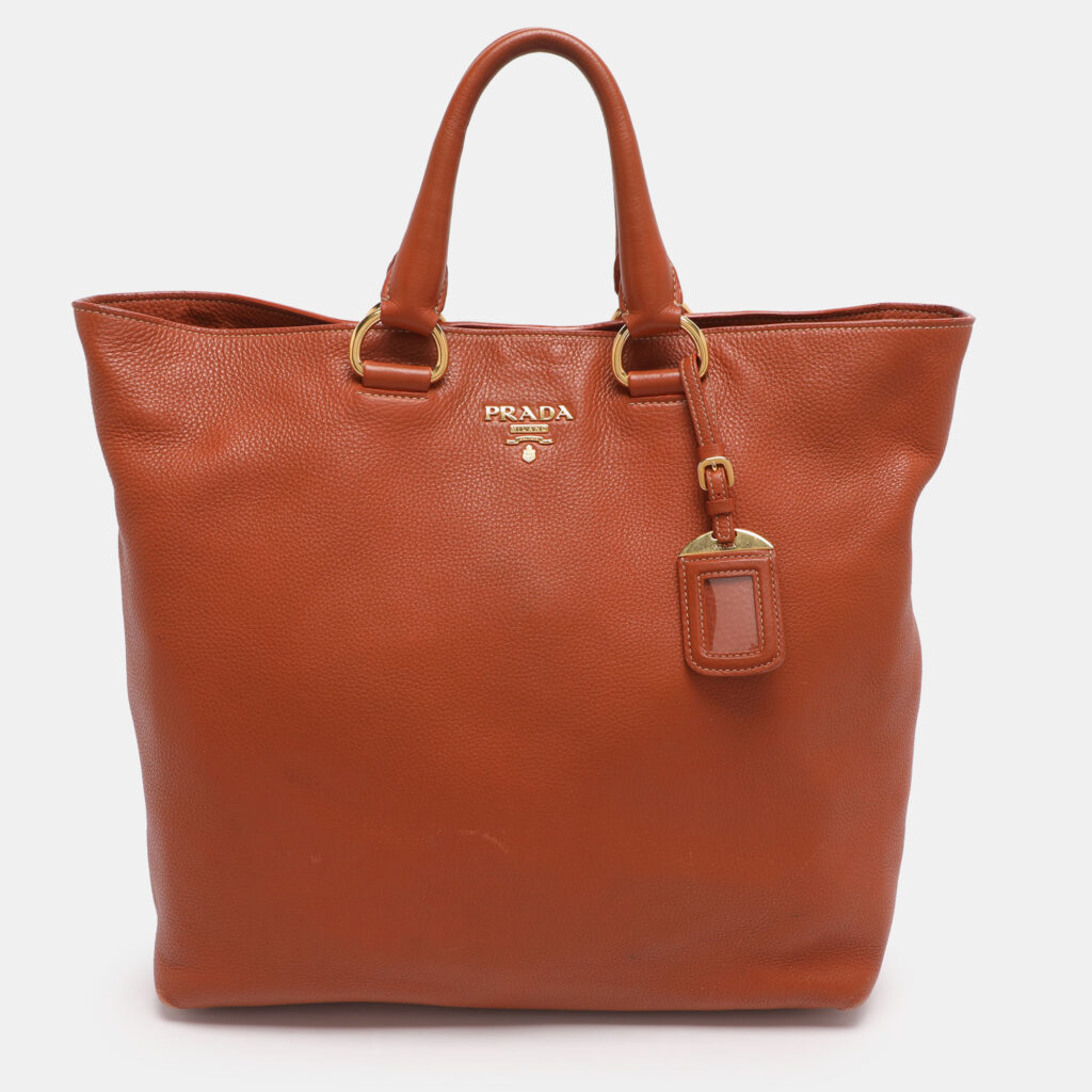 Prada Copper Vitello Daino Leather Tote Prada Copper Vitello Daino Leather Tote