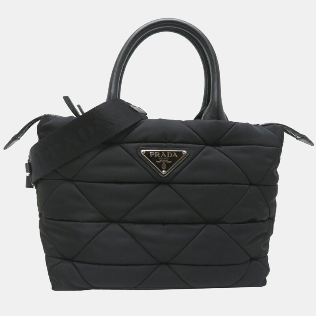 Prada Re-Nylon Medium Padded Black Tote Bag