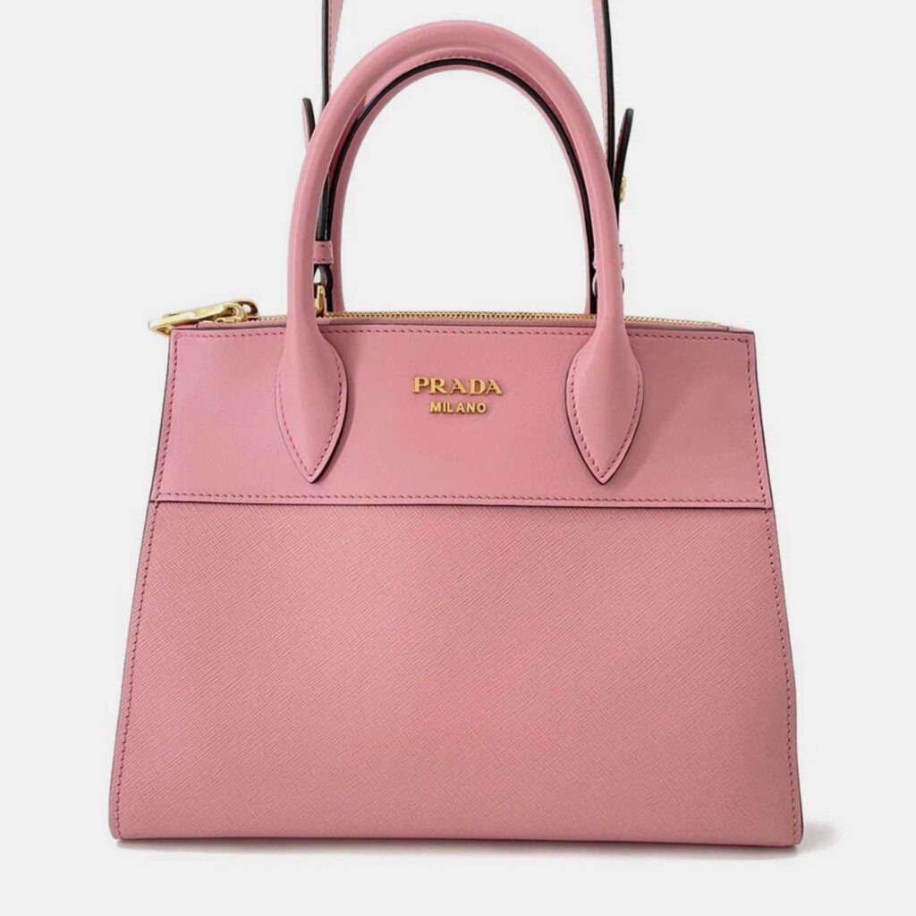 Prada Paradigm 2Way Handbag Pink Leather