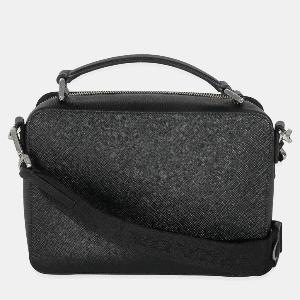 Prada Black Saffiano Medium Brique Crossbody Bag Prada Black Saffiano Medium Brique Crossbody Bag