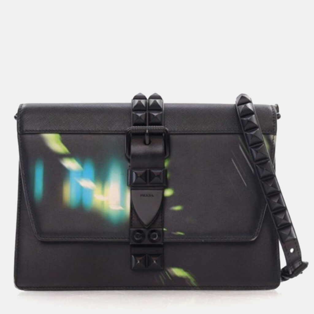Prada Saffiano City Lights Elektra Shoulder Bag