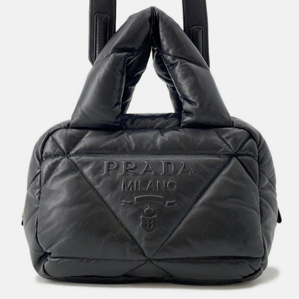Prada Quilted 2Waybag Black Leather