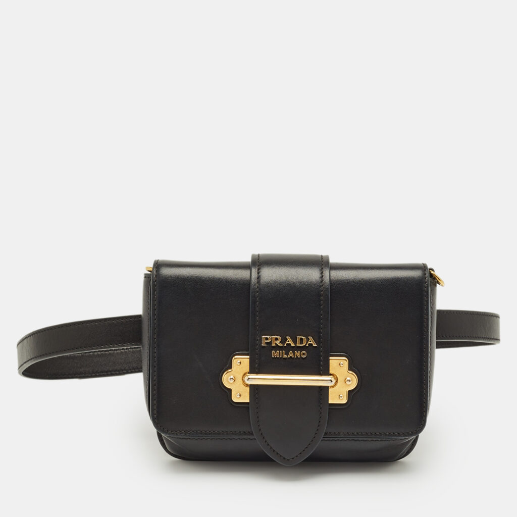 Prada Black Leather Cahier Belt Bag Prada Black Leather Cahier Belt Bag