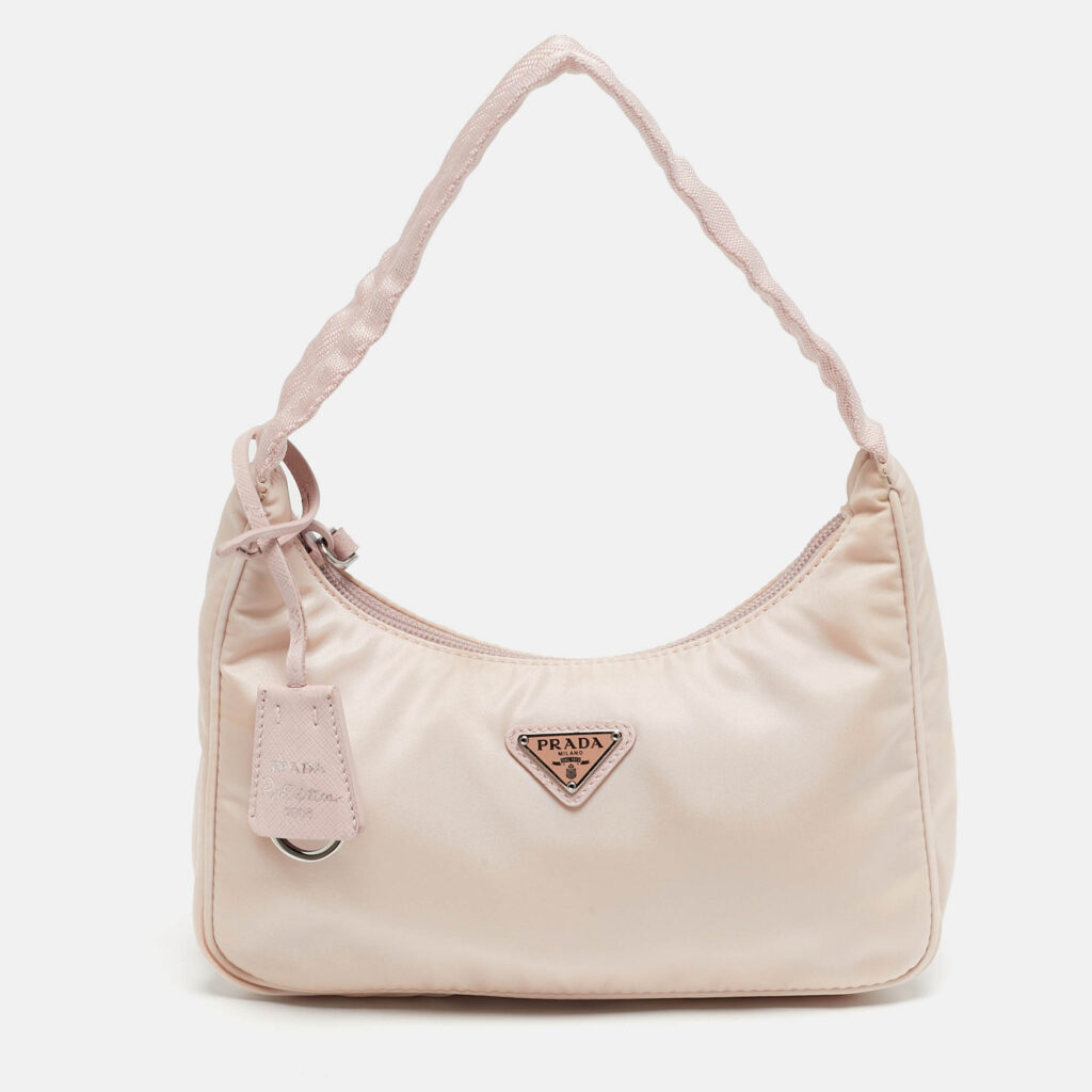 Prada Pink Re-Nylon Mini Re-Edition 2000 Baguette Bag Prada Pink Re-Nylon Mini Re-Edition 2000 Baguette Bag