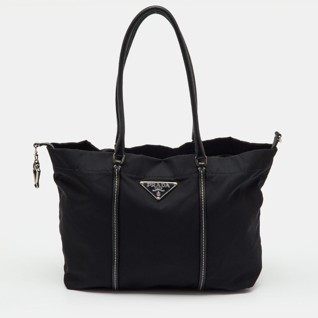 Prada Black Re-Nylon and Leather Tote Prada Black Re-Nylon and Leather Tote