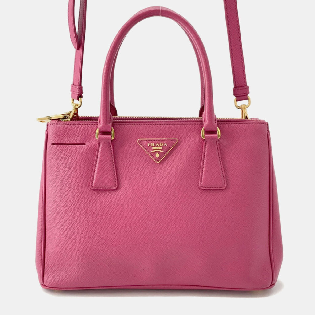 Prada Galleria 2 Way Bag Pink Leather Prada Galleria 2 Way Bag Pink Leather