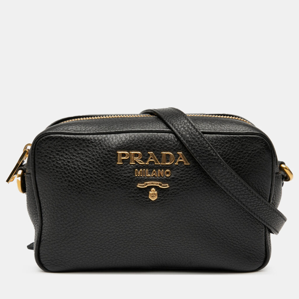 Prada Black Vitello Daino Camera Bag Prada Black Vitello Daino Camera Bag