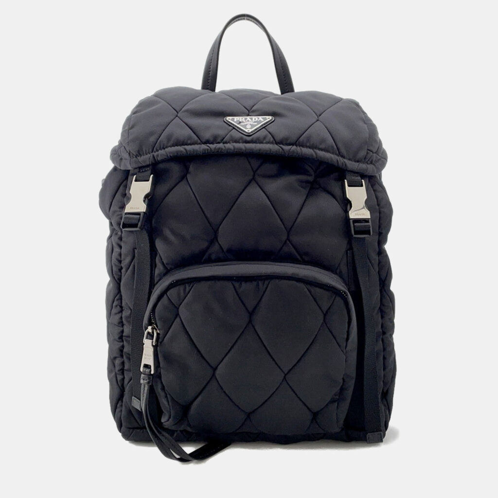 Prada Quilted Backpack Black Nylon Prada Quilted Backpack Black Nylon