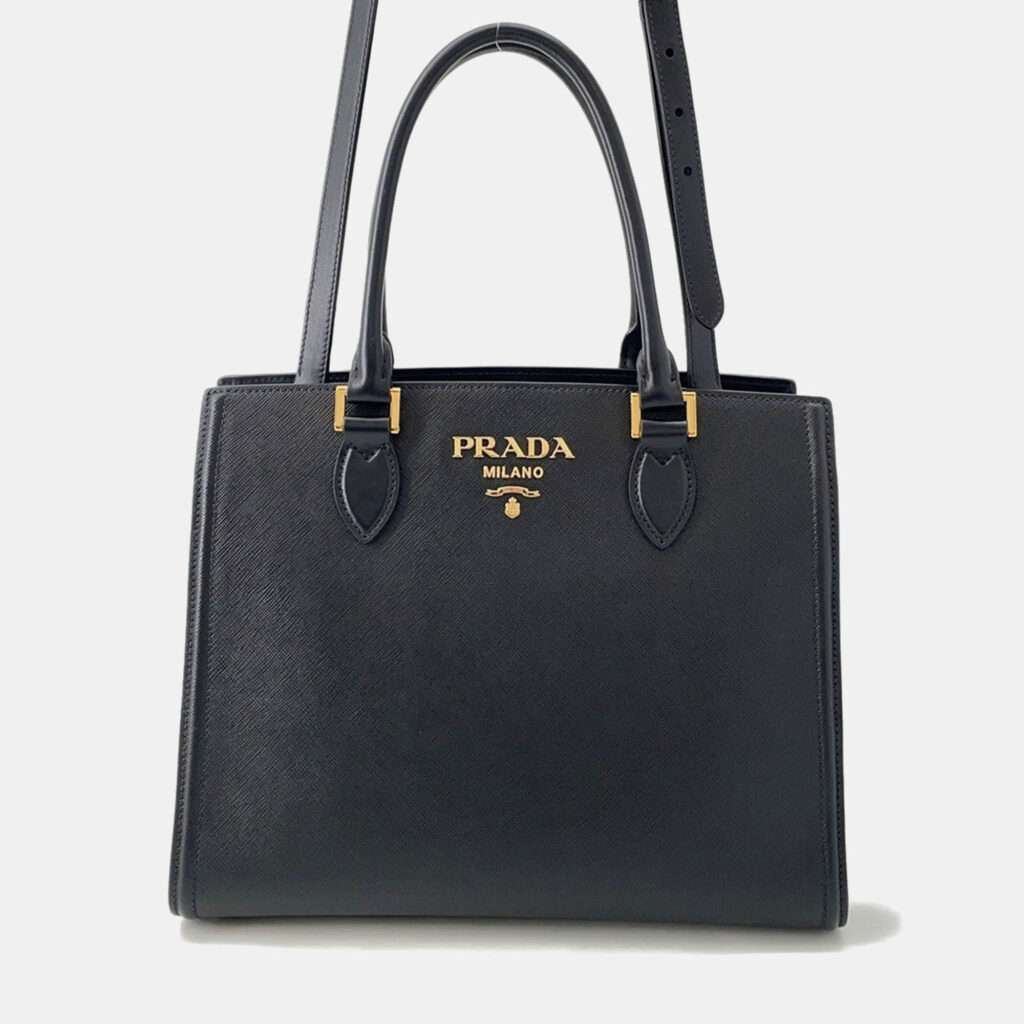 Prada 2Way Tote Bag Black Saffiano Leatherleather Prada 2Way Tote Bag Black Saffiano Leatherleather
