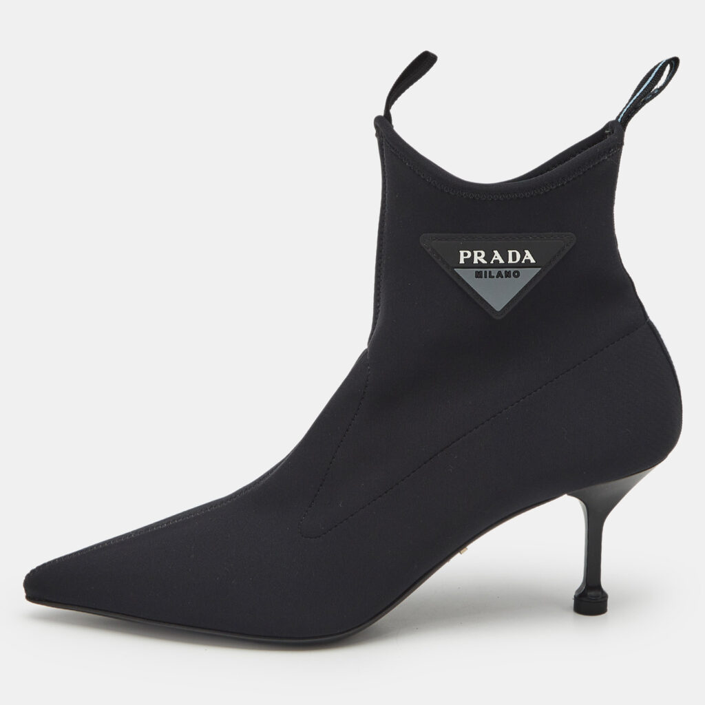 Prada Black Neoprene Ankle Boots Size 39 Prada Black Neoprene Ankle Boots Size 39