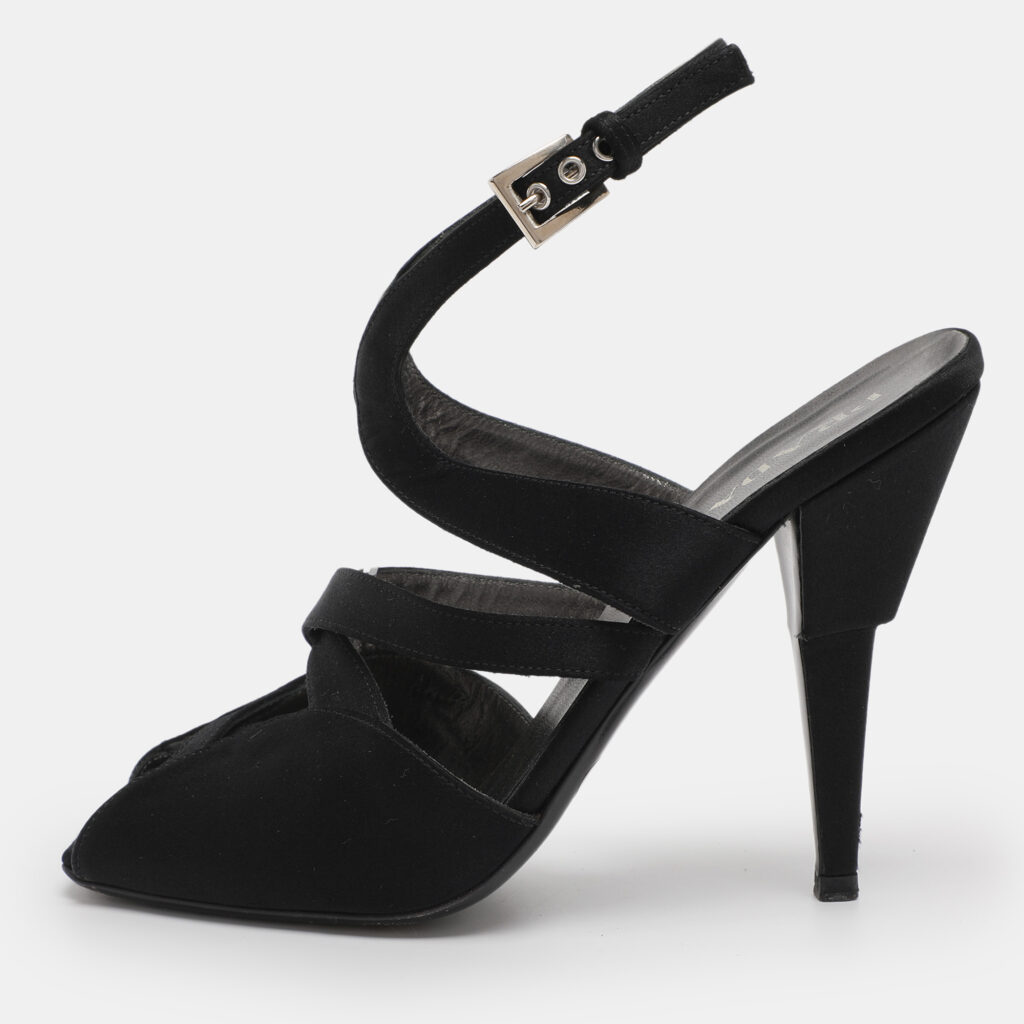 luxury-women-prada-used-shoes-p1224704-006-1.jpg Prada Black Satin Ankle Strap Sandals Size 38