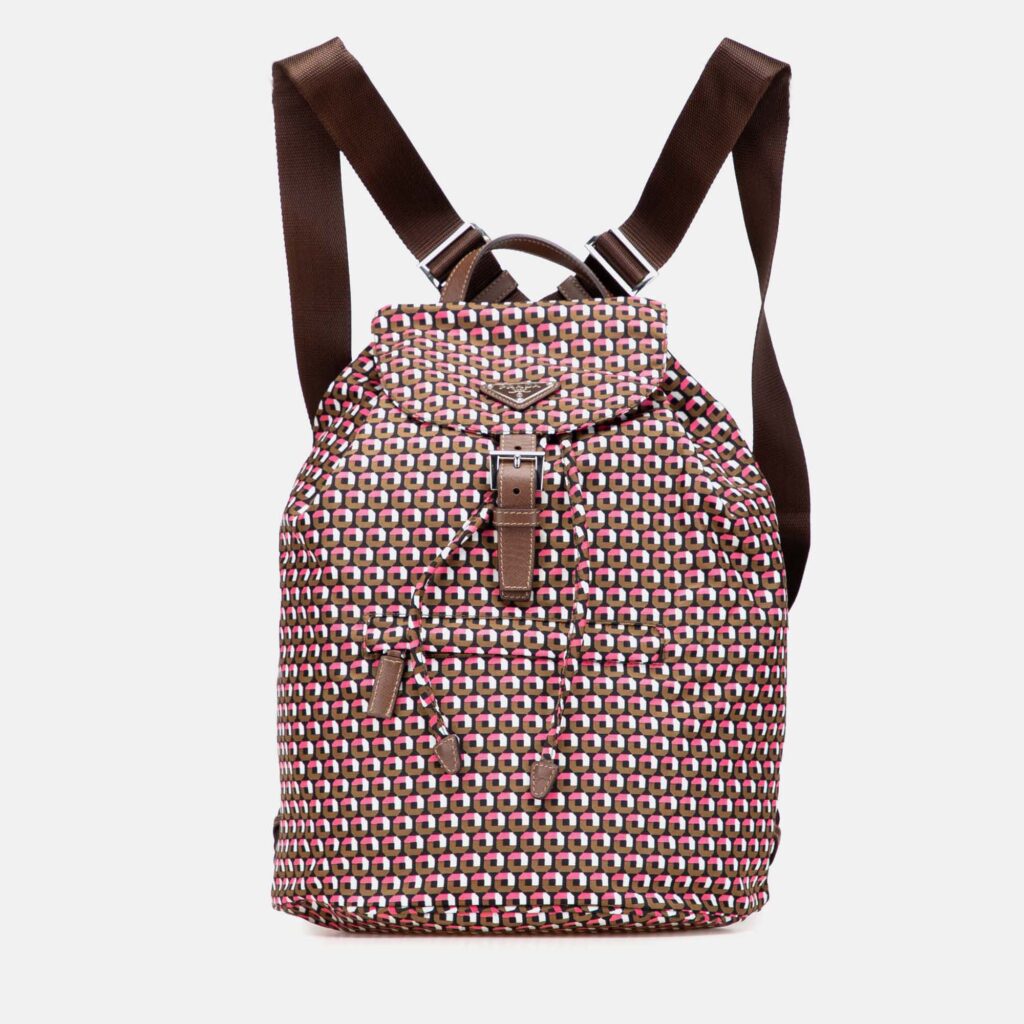 Prada Pink Tessuto Stampato Backpack Prada Pink Tessuto Stampato Backpack