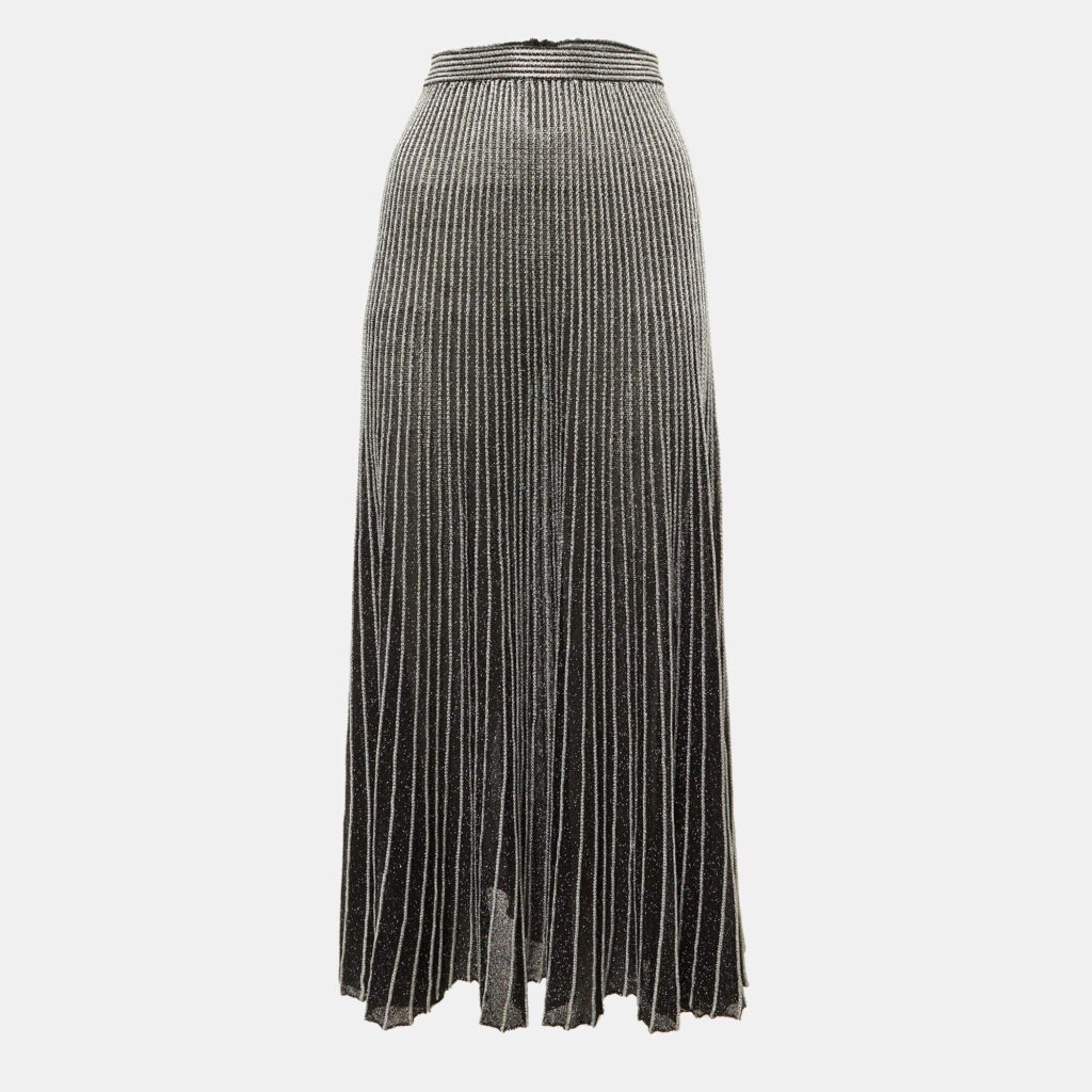 luxury-women-proenza-schouler-new-clothes-p1224534-002.jpg Proenza Schouler Black /Sliver Lurex Knit Sheer Maxi Skirt XS