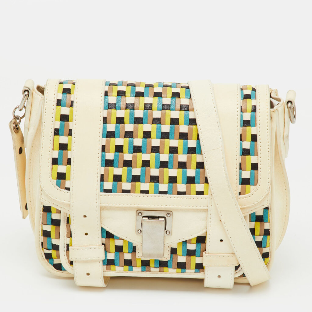 Proenza Schouler Multicolor Woven Leather Mini PS1 Crossbody Bag Proenza Schouler Multicolor Woven Leather Mini PS1 Crossbody Bag